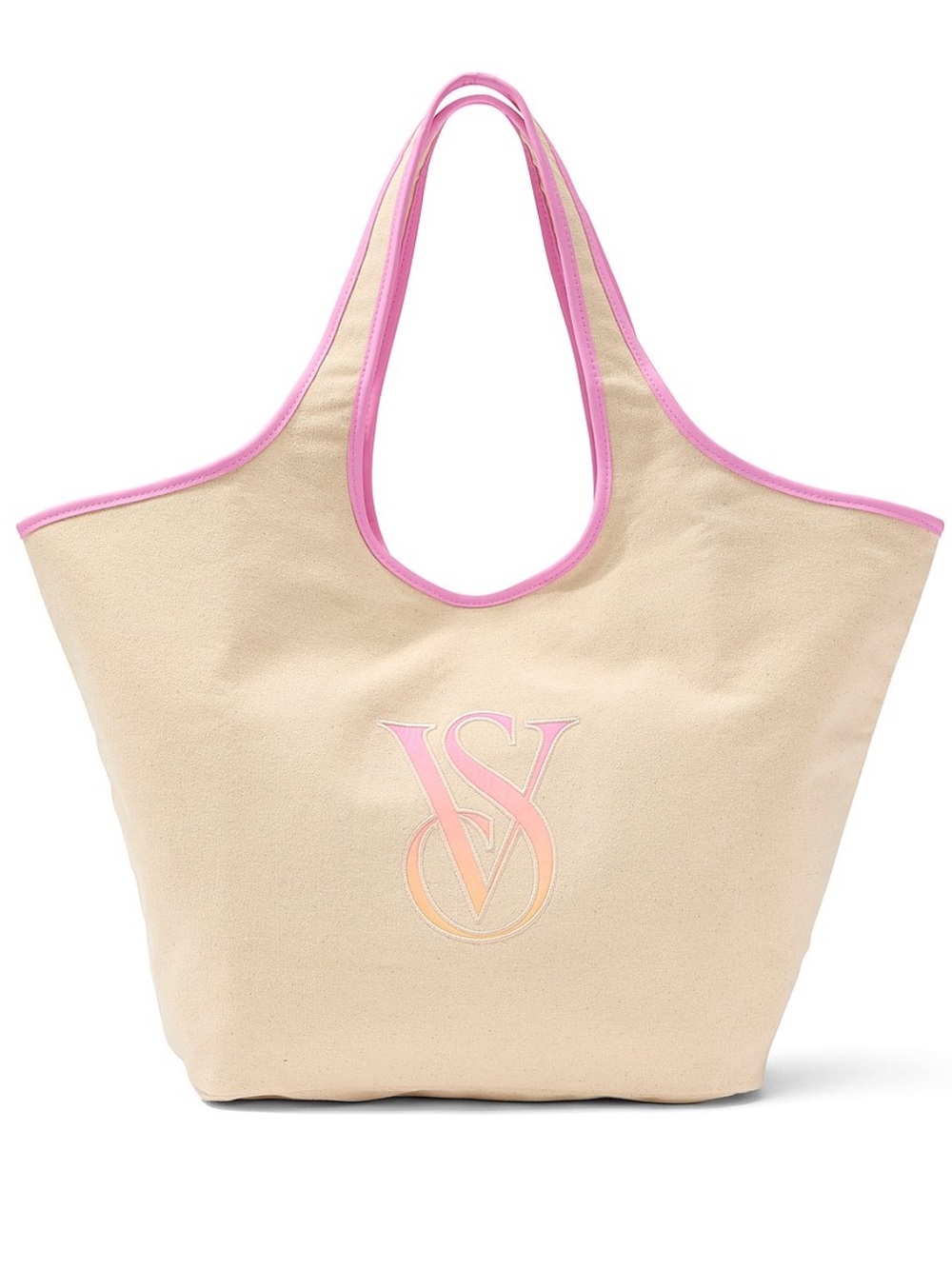 NWT Victoria’s Secret Ombré Monogram VS Logo Canvas Tote Bag